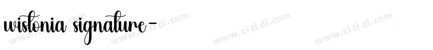 wistonia signature字体转换